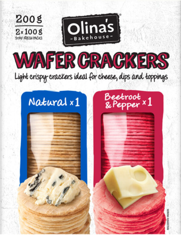Wafer Crackers Natural & Beetroot & Pepper
